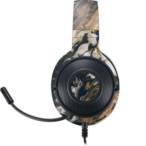 Copper and Black Marble Ink Razer Kraken X Skin